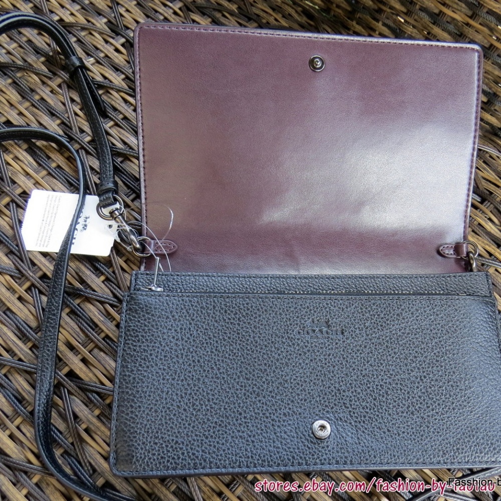 Coach 25681Foldover Crossbody Clutch Prairie Rivet - Picture 5 of 7